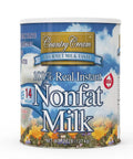 100 Percent Real Instant Nonfat Powdered Milk for Baking 2.8LB can with colorful label featuring flowers and clouds