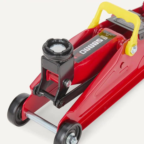 2 Ton Hydraulic Floor Jack For Cars, Portable Car Jack With 5.3 Inch To 13.4 Inch Lift Range, Slow Release And Overload Protection, Red Heavy Duty Garage Workhorse