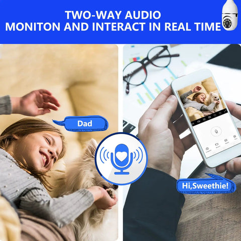 Smart Indoor Pan Tilt WiFi Dome Cam with 360 Degree Tracking AI Human And Pet Recognition Auto Recording Two Way Audio