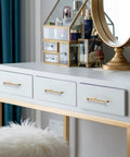 Gold Crystal Drawer Pulls 4 Pack, 5 Inch Cabinet Handles With 3-3/4 Inch Center To Center Mounting on vanity desk drawers