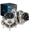 Front Wheel Bearing And Hub Assembly With Abs For Malibu 2004-2012, G6 2005-2010, Aura 2007-2009, Hhr 2008-2010, Cobalt 2008-2010, 5 Lug Easy Drop In Replacement, product shown with packaging.
