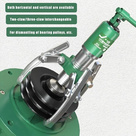 Top Tier 10 Ton Hydraulic Puller Kit Includes Bearing Separator With Two Or Three Jaw Setup For Extracting Stubborn Parts From Vehicles Hell Of A Tool For Guys Who Need Heavy Duty Punch For Any Repair Job At Home Or Professional Workshop. 10T hydraulic puller, steel jaws, bearing removal