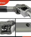 A-Premium upper intermediate steering shaft with U-joint; gray metal automotive part