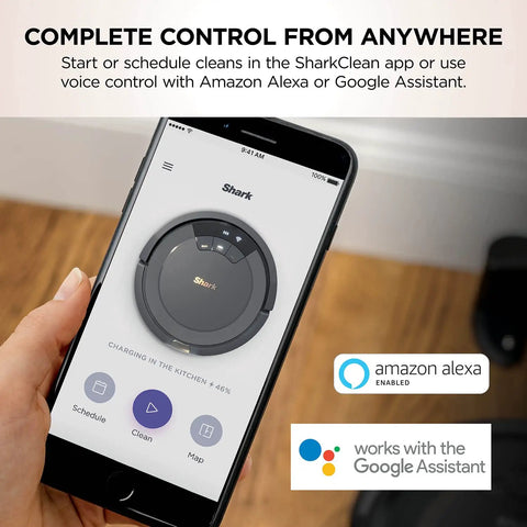 Ion Robot Vacuum With Tri-Brush System And WiFi Connectivity, 120 Minute Runtime, Works With Alexa app control on phone