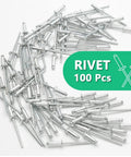 Aluminum Pop Rivets Kit 100 Count Dome Head Blind Rivets For Sheet Metal Five Thirty Second Inch Diameter And Three Eighth Inch Grip Length A Solid Pick For Auto And Rail Work