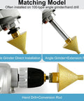 Slick Diamond Beveling Chamfer Bits For Angle Grinders And Electric Drills With Built In Cooling Wax For Dry Tile Ceramic Countersinking Two Pack M10 Adapter, installation on an angle grinder.