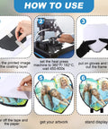 Step-by-step guide on using Blank Sublimation Heart Slate Set Four Pieces 5.9 By 5.9 Inches With Black Stands For Heat Press DIY