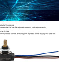 Rotary Potentiometer With Linear Taper Adjustable Resistor IP65 Waterproof 0.25W Power Rating knob with wires