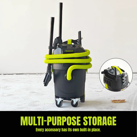 8 Gallon Dust Extractor With Auto HEPA Clean And Remote Control For Woodworking 150 CFM Airflow Dust Collector with accessories