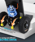 Heavy Duty 1200W Electric Stair Climbing Dolly With Folding Design Handles Ultra Heavy Appliances And Furniture Up To 900 Lbs Easily, electric drive motor detail.