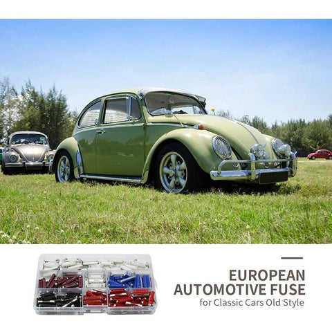 European Torpedo Type Car Fuses For Classic Rides Old School Electrical Protection 5A 8A 16A 25A 40A Pack Of 200 Ultra Burn Resistant Plastic And Metal Fuse Links For Vintage Wiring with vintage car