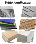 Wide application of aluminum cladding sheet, iron sheet, hollow plastic sheet, hardboard, wallboard, and gypsum board.