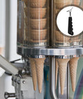 Close-up of ice cream machine with adjustable ice cream machine lever replacement handle for commercial soft serve makers.