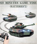 1:18 RC Tank With 2.4GHz Remote Control Realistic Russian T90 Beefed Up Battle Ready Tank With Smoke Lights And Sound in Motion