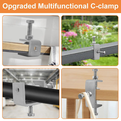 Various uses of 304 Stainless Steel C Clamps Set 20mm Mini Tiger Clamps for Woodworking Heavy Duty C Clamp Kit Four Pack