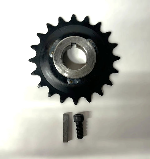 Fixed Drive Sprocket 20 Tooth Part 69 For Worksman Cycles, 7/8 Inch Thread, OEM Quality Replacement Gear For Reliable Performance, Ideal For Secure Fit And Long Lasting Ride, black sprocket with metal hub and keyway