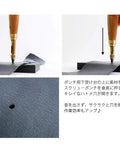 Zero Drama Hand Screw Punch Tool Body With Replacement Blade For Leather And Fabric Crafting showing clean hole made in leather.