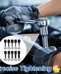 Using Ten Piece Half Inch Drive Torx Socket Set T20 To T80 6 Point Star Bits Cr Mo Steel Heavy Duty Impact Grade for automotive repairs