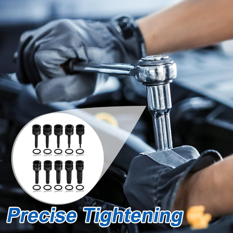 Using Ten Piece Half Inch Drive Torx Socket Set T20 To T80 6 Point Star Bits Cr Mo Steel Heavy Duty Impact Grade for automotive repairs