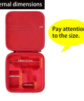 Open Durable Hard Case For Milwaukee 2767-20 M18 FUEL impact wrench showcasing internal dimensions and compartments.