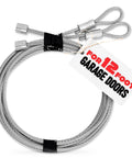 Beefy Heavy Duty Garage Door Cables For 12 Ft Doors 13 Ft 6 In Long Two Pack 304 Steel Galvanized Wire Rust Proof Corrosion Resistant