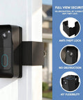 No Drill Doorbell Mount For Blink Video Doorbell Second Generation Adjustable Angle From Zero To Forty Five Degrees Anti Theft Bracket