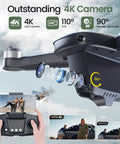 Close-up of 4K camera on Compact GPS Drone With 4K Camera For Adults Under 249g Foldable RC Quad Copter With Auto Return