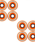 Millennium Gripper 72mm Orange Roller Hockey Inline Wheels Soft 8 Pack with dual durometer core and high rebound urethane