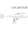 Diagram of Beefed Up Dirt Bike Wiring Harness Kit With CDI Ignition Coil Spark Plug Kill Switch And Key Switch For Kick Start 50cc To 160cc Quad ATV Go Kart Buggy Ride Ready layout