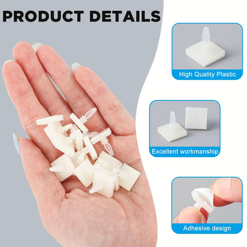Hand holding 100 Pcs Sticky PCB Spacers Adhesive Insulated Standoffs 0.25 Inch Height for PC Boards and Computer Motherboards, DIY Electronics Projects