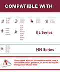 Compatibility chart showing BL and NN series for 2 Pack 24 Oz Blender Cups With Lids And Cup Brush For Auto IQ Blenders