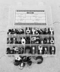 Rugged Stainless Steel Cable Clamp Kit With Rubber Sleeves 52 Piece Black Wire Management Set For Automotive Industrial And Home Use