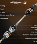 Front CV Axle Shaft Assembly For Honda Accord 2008-2014 Acura TSX 2009-2013 Civic 2014 diagram with labeled parts