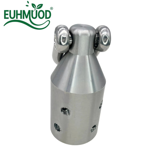 Heavy Duty 2 And A Half Inch Cable Wire Pulling Tool Made From Stainless Steel For Tough Jobs With Rust Proof Lifting Rings To Get Any Job Done Fast And Effortlessly Today, steel tool with dual lifting rings.