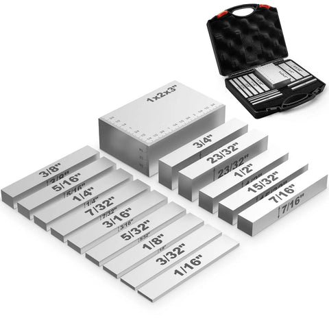 Dope 15 Piece Aluminum Setup Block Set With Laser Etched Markings And Storage Case For Router Table Saw Fence And Blade Adjustments Precise Height Gauges For Woodworking Projects