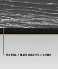 Heavy Duty Car Sound Deadening And Thermal Insulation Sheet 157 Mil Thick showing closed cell pe foam and aluminum foil layers.