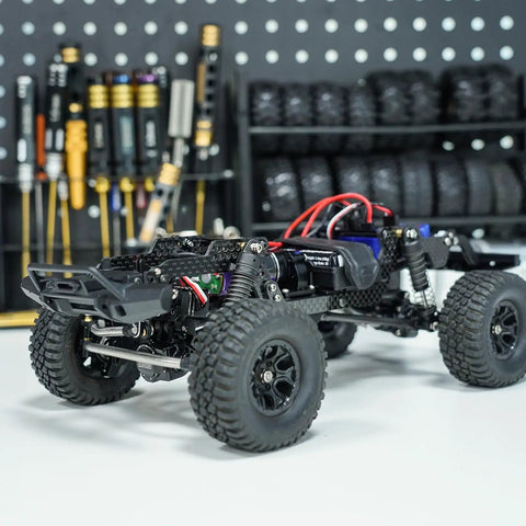 Beefed-Up Universal LCG Carbon Fiber Chassis Frame Kit For 1/18 TRX4M Defender Bronco K10 F150 RC Cars Upgrade Part