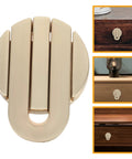 Brushed Brass Concealed Single Hole Cabinet Knobs and Drawer Pulls for Dresser and Closet Cabinets on drawers