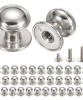 Killer 36 Pack Mini Drawer Pulls And Small Silver Cabinet Knobs With Sturdy Screws For Vintage Furniture Makeover Jewelry Drawers And Diy Builds That Serve That Sleek City Vibe - round silver knobs with screws.