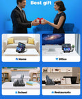 6 Port USB Charging Station Organizer For Multiple Devices With 6 Cables in various settings such as home, office, school, and restaurant.