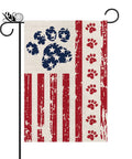Patriotic Dog Garden Flag With Stars And Stripes Double Sided USA Flag For Fourth Of July Independence Day 12.5x18 Inch 1