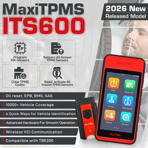 OE Level Complete TPMS Programming Tool For Vehicles Pro Grade Diagnostics With Sensor Relearn And Reprogram All TPMS Sensors Universal Compatibility For Cars And Light Trucks ITS600E Must Have red handheld scanner with wireless VCI