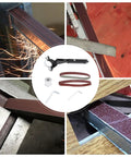 Heavy Duty Angle Grinder Belt Sander Adapter Built Tough With Wear Resistant Alloy for converting tools and sanding wood.