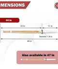 Dimensions of Set Of 2 44 Inch Bamboo Swords For Anime Cosplay Size 37 Handmade And Eco Friendly Realistic Blade And Handle