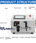 LABFENG Auto Wire Stripping And Cutting Machine For Solid And Stranded Cables Up To 6 Square Bvr handles showing touch screen and controls.