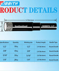 Five Piece Diamond Tile Drill Bit Set For Porcelain Ceramic Granite Marble And Glass With Round Shank Sizes Specifications