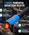 1300W Magnetic Induction Heater For Snapping Loose Rusted Bolts And Seized Bearings, 25 Second Rapid Heat Pickup For Weekend Warriors And Pro Mechanics, Handles 10 To 40Mm Fasteners Without Torch Flame in use on a rusted bolt.