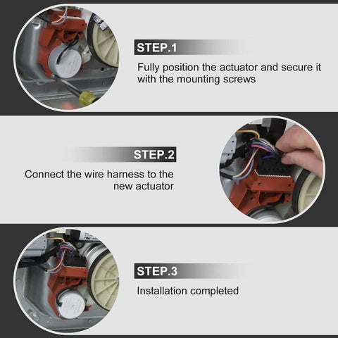 Installation steps for Washer Shift Actuator Replacement Upgraded For Whirlpool Maytag Kenmore, durable fix for washers.