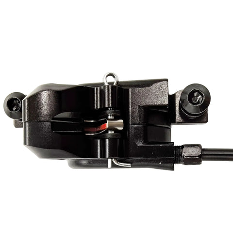 Left Front Hydraulic Bike Brake And Lever Kit With 850mm Hose Aluminum Alloy Caliper Resin Pads Pre Bled Three Finger