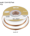 Desoldering Solder Wick Braid No Clean Pro Grade, 0.16 Inch Wide, 5 Feet Long Copper Wick for Removing Solder From PCBs and Electronics